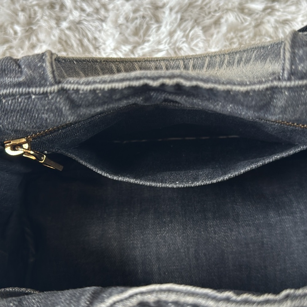 Prada Charcoal Denim canapa small tote Bag - Picture 6 of 13